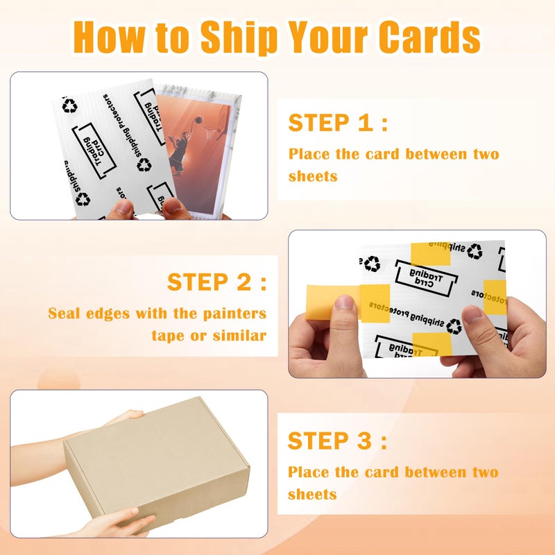 Coolrunner 510 Pack Trading Card Shipping Protector Coolrunner 3.5"" x 4.5"" Plastic Card Protectors Card Mailers durable Card Savers for Trading Cards Hard Plastic Flats for Card Breakers (510) - Image 4